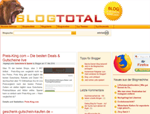 Tablet Screenshot of gutscheine.blogtotal.de